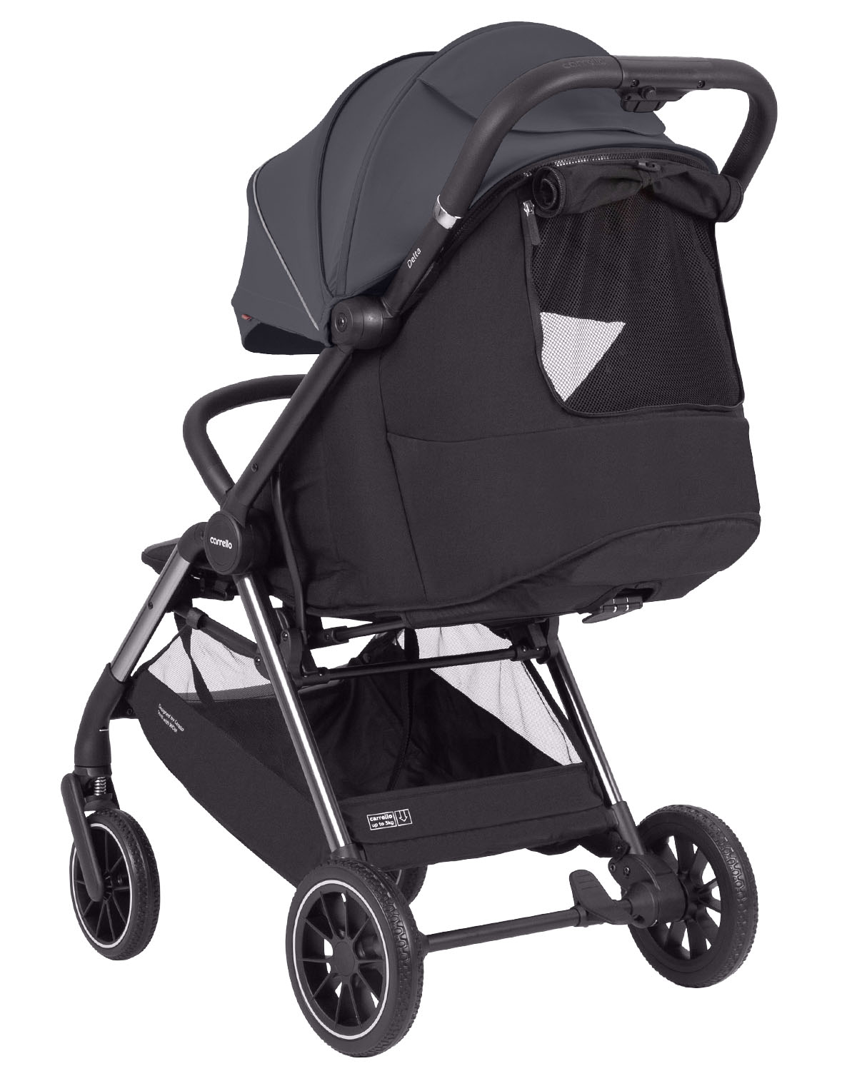 Прогулочная коляска Delta Смотровое окошко в капе, кармашек на молнии, климатическое окошко дополняют функционал коляски.